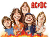 Sebastian Cast - BON SCOTT - Caricature du musicien d'AC/DC - Impression d'art