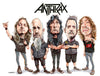 Sebastian Cast – ANTHRAX – Musikerkarikatur – Kunstdruck