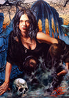Rick Melton - Asia Argento Skull - Scream Queens - Art Print