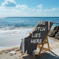 Gothic Beach Towel - A Witch Lies Here - Polyester Gothic Towel