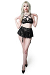 Forest Ink Gothic Clothing -  Lenore Lingerie Gothic Garter Skirt