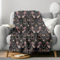 Gothic Fleece Blanket - Butterfly Moon - Luxury Twin / Double Velveteen Fleece Blanket