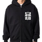 Darkside – CULT PRIEST – Herren-Pullover mit Kapuze und Reißverschluss – Schwarz 