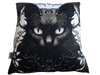 Gothic Cushion - Chat Noir - Dark Cat Gothic Cushion
