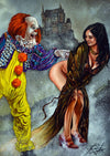 Rick Melton – Dani Thompson macht Pennywise – Scream Queens – Kunstdruck