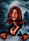 Rick Melton - Ingrid Pitt - Reines de l'Épouvante - Estampe