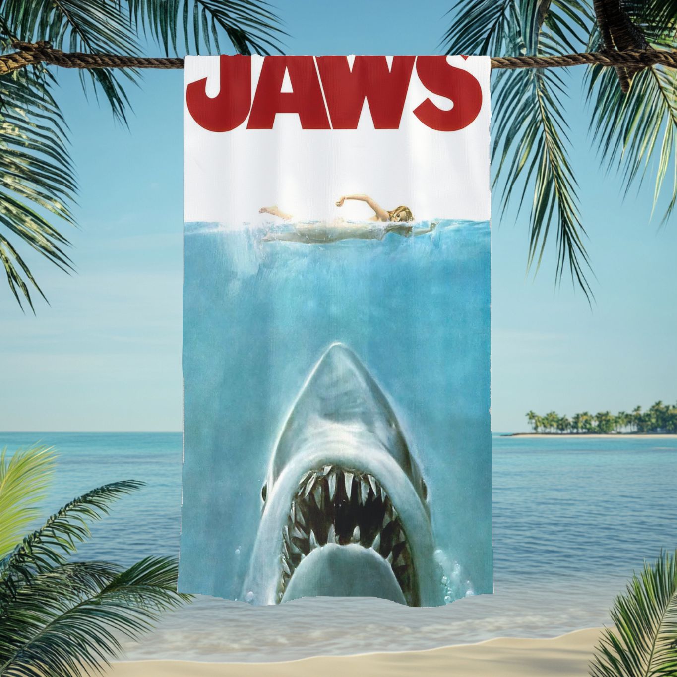 WSH - JAWS MOVIE POSTER - Beach Towel