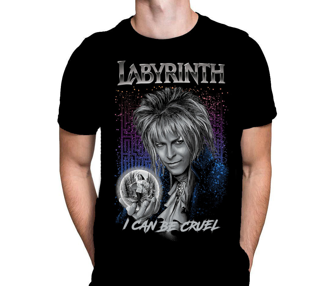 Fantasy Movie - LABYRINTH - I CAN BE CRUEL - Mens Black Gildan T-Shirt