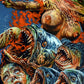 Œuvre d'art originale de Rick Melton - Mega Piranha - Œuvre d'art originale certifiée authentique et de haute qualité