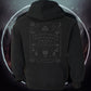 Darkside – OUIJA BOARD GREY PRINT – Herren-Pullover mit Kapuze und Reißverschluss – Schwarz 
