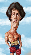 Sebastian Cast – SLY STALLONE – Film- und Fernsehkarikaturen – Kunstdruck