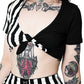 Forest Ink Gothic Clothing -  Ghost Town - Tie-Front Top