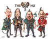 Sebastian Cast – THE HU – Musikerkarikatur – Kunstdruck