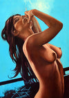 Rick Melton - Smoking Girl - Schmutz Kunstdruck