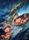 Rick Melton - Two Headed Shark - Horreur classique - Impression d'art