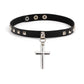 Choker – Pyramid Stud & Cross