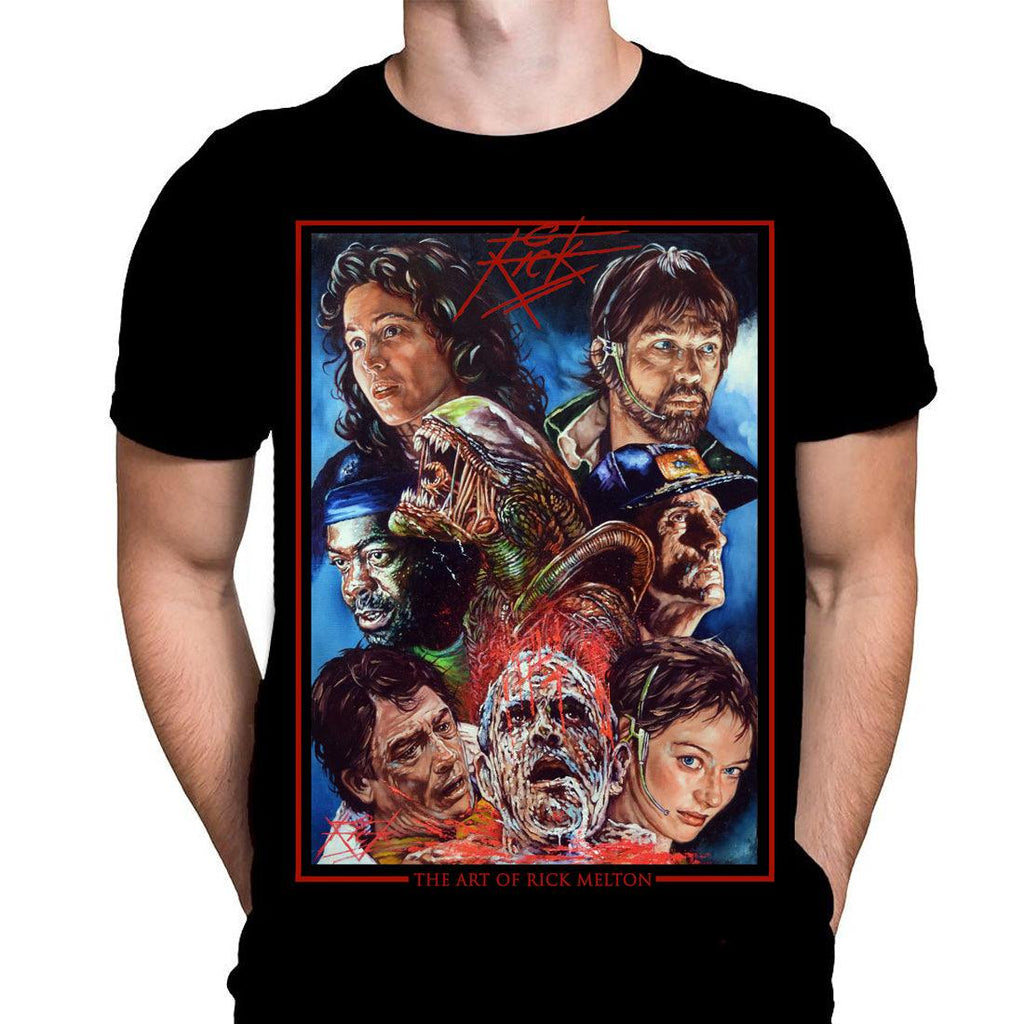 Alien Collage - Movie Art by Rick Melton - T-Shirt - Wild Star Hearts 