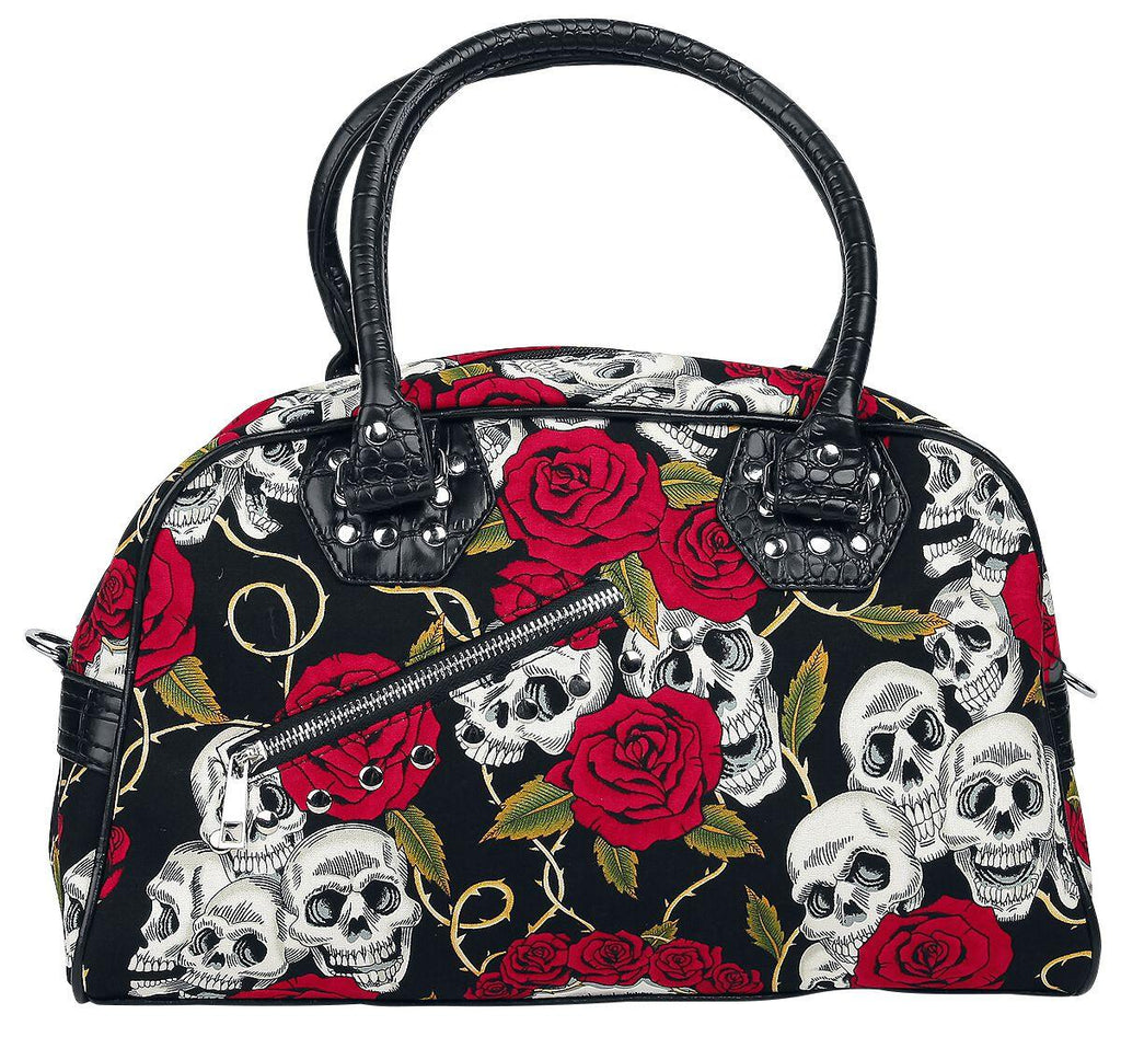 Banned Alt - Skull Rose - Hand / Shoulder Bag - Wild Star Hearts 