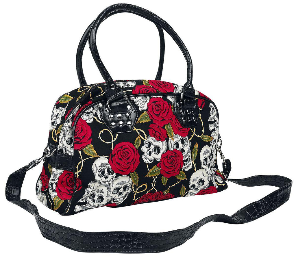 Banned Alt - Skull Rose - Hand / Shoulder Bag - Wild Star Hearts 