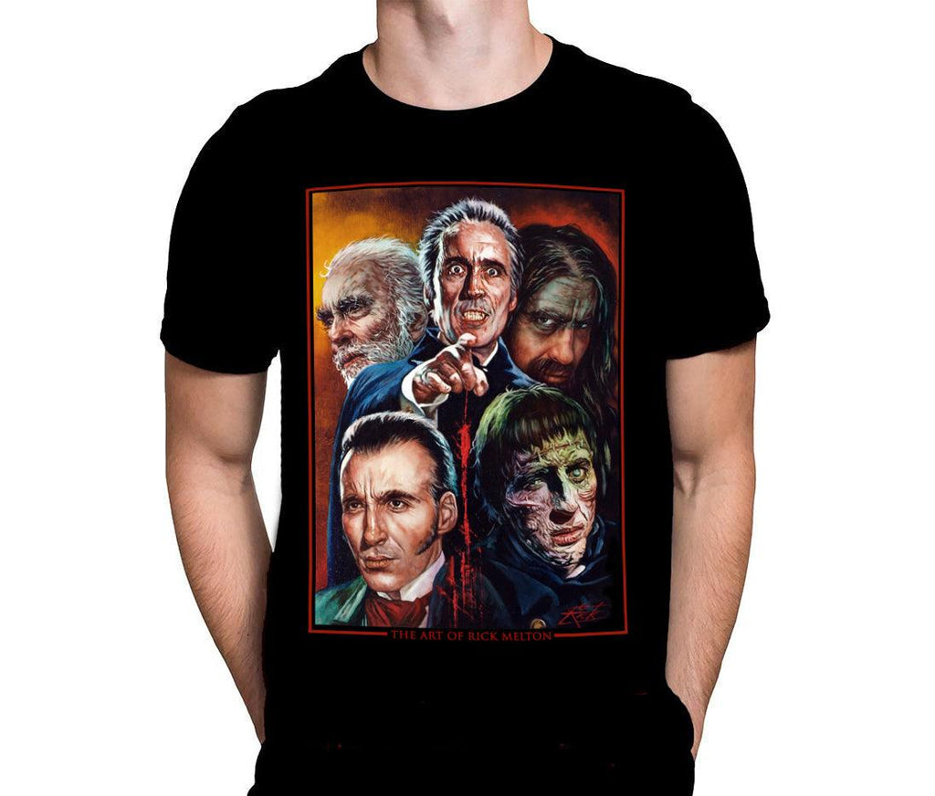 Christopher Lee - Movie Art by Rick Melton - T-Shirt - Wild Star Hearts 