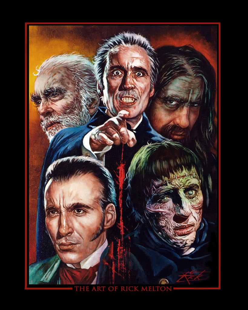 Christopher Lee - Movie Art by Rick Melton - T-Shirt - Wild Star Hearts 