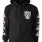 Print detail on front of hoodie
