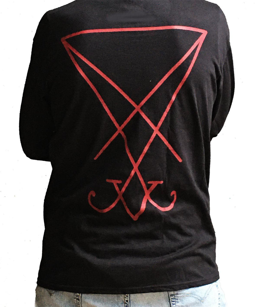 Darkside - BAPHOMET - Men's Long Sleeve Top - Blood Red Ltd Ed - Wild Star Hearts 