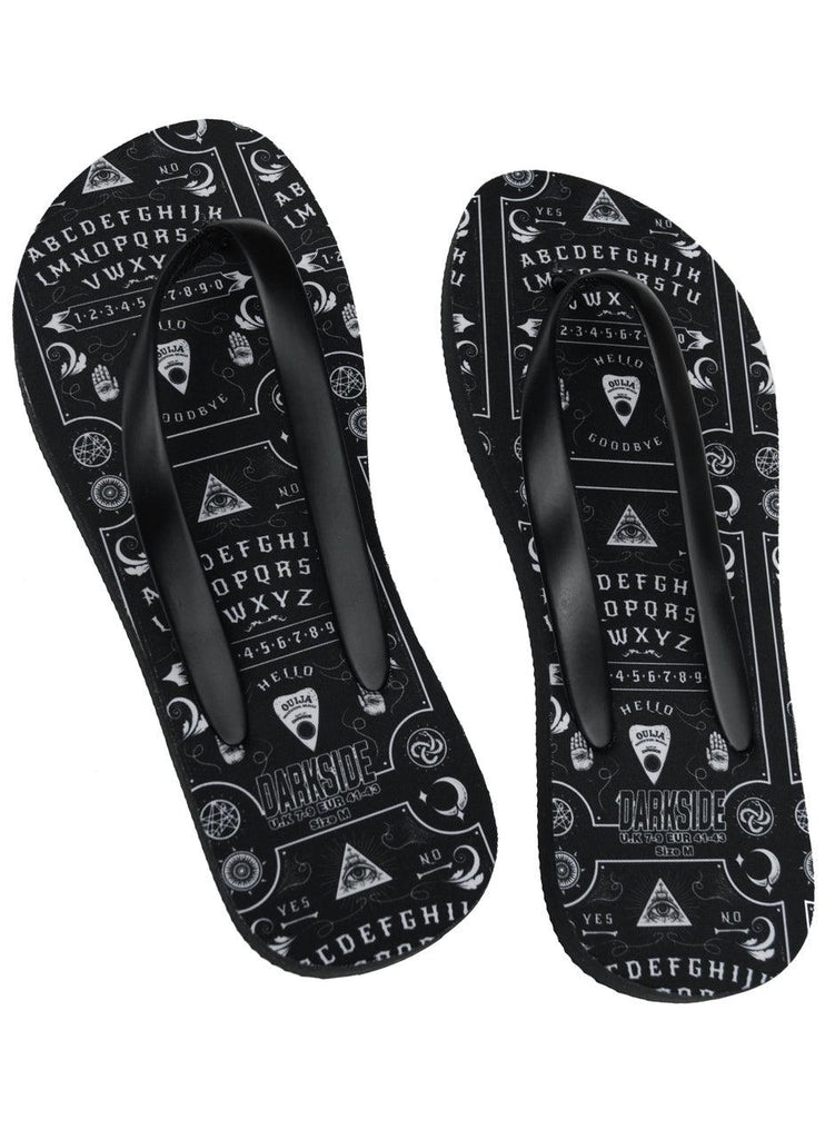 Image of print design on flip flops