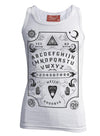 Darkside - OUIJA BOARD -  Unisex Ribbed Beater Vest - White - Wild Star Hearts 