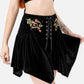 Restyle - Dark Botany - Womens Mini Skirt