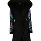 Restyle - Enchanted Forest - Long pagan Hoodie with moth and crescent oversized hood
