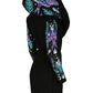 Restyle - Enchanted Forest - Long pagan Hoodie with moth and crescent oversized hood