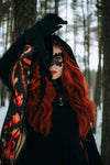 Restyle – Herbstliche Tagundnachtgleiche – Dunkler, bestickter Oversize-Hoodie im Cottagecore-Stil