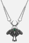 Restyle - Luna Moth Choker - Silver Pendant Necklace