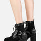 Restyle - Nocturne - Buckle Winged Platform Goth Boots