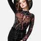 Restyle - Wilderwood - Body en résille gothique