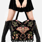 Restyle - Enchanted Forest - Zauberhafte Hobo-Tasche mit Motten-Stickerei