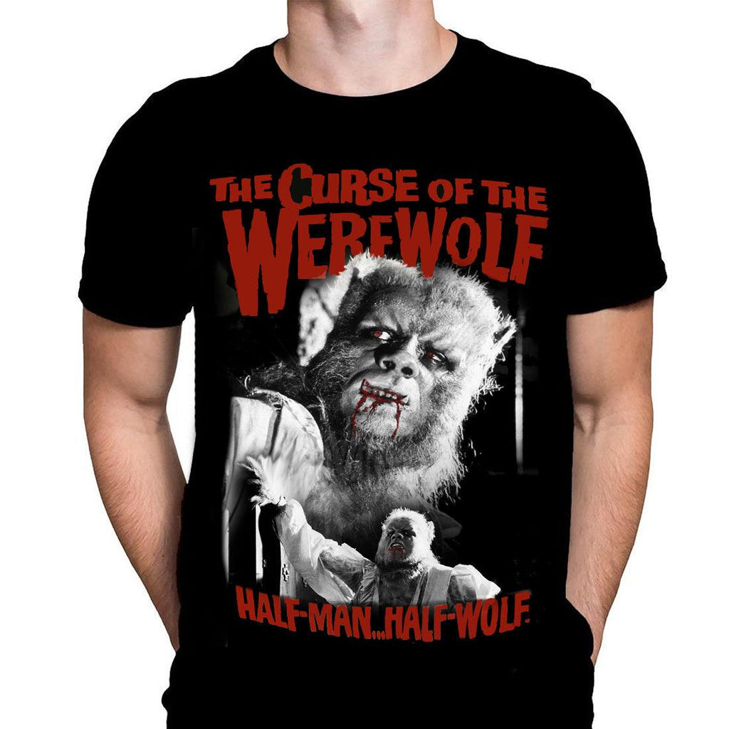 Half Man Half Wolf - Classic 1961 Horror Movie Art - T-Shirt - Wild Star Hearts 