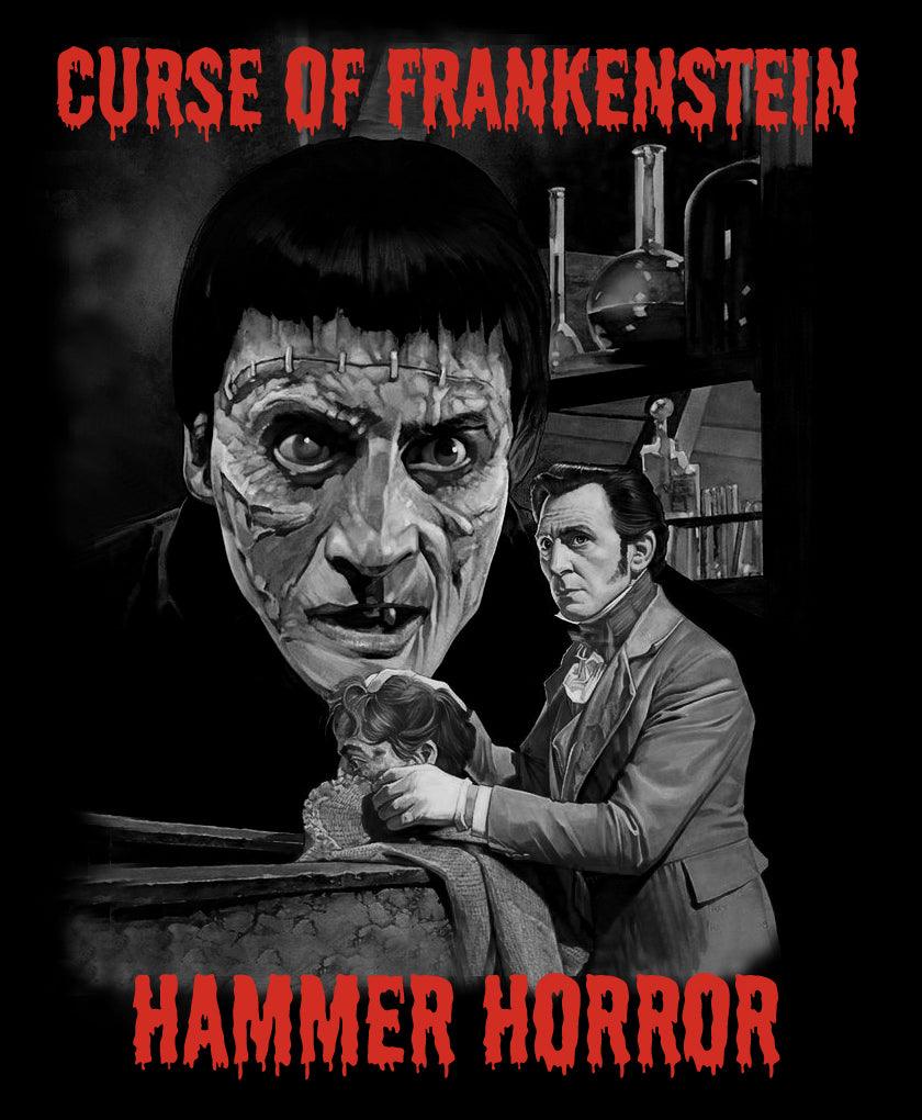 Movie Poster - Curse Of Frankenstein - Movie Poster Fan Art T-Shirt - Wild Star Hearts 