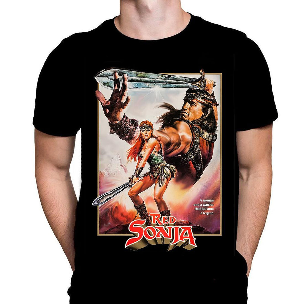 Red Sonja - Classic 80's Movie - T-Shirt - Wild Star Hearts 