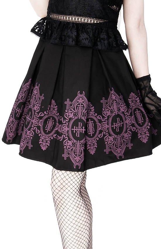 Restyle - Baroque - Womens Purple Skirt - Wild Star Hearts 