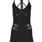 Restyle - Collared Pinstripe - Pinstripe Mini Dress - Wild Star Hearts 