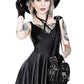 Restyle - Crescent Moon - Laser Cut Mini Faux Leather Dress - Wild Star Hearts 