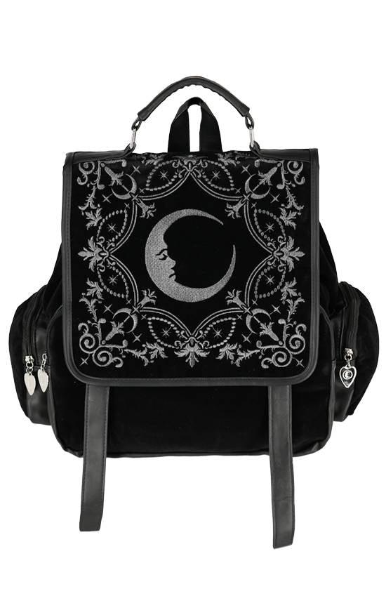 Restyle - Crescent Square Backpack - Gothic Backpack - Wild Star Hearts 