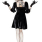 Restyle - Velvet Sweetheart Dress - Black Velvet Dress - Wild Star Hearts 