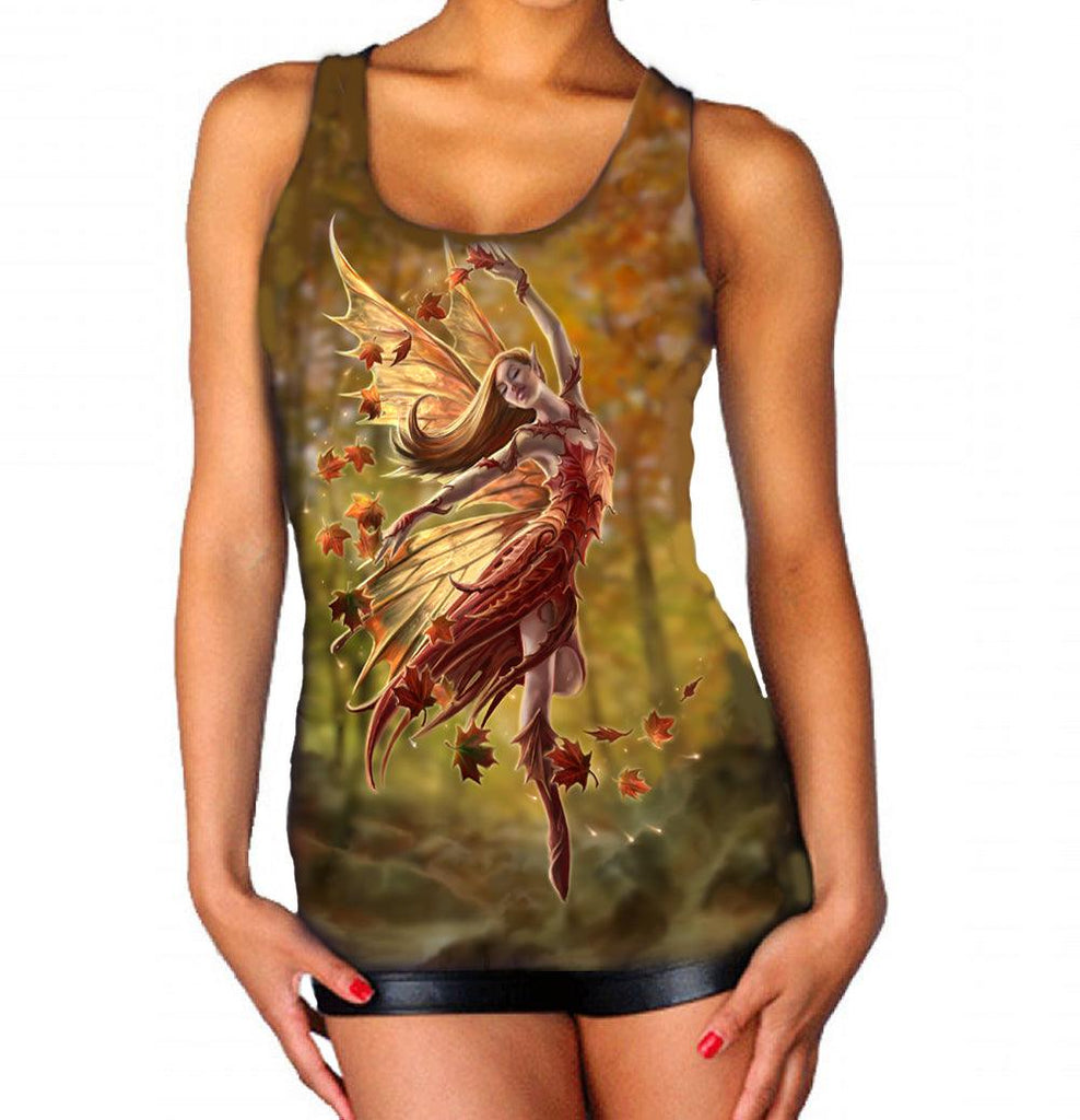 WILD STAR - AUTUMN FAIRY - Women's Vest Top by Anne Stokes - Wild Star Hearts 