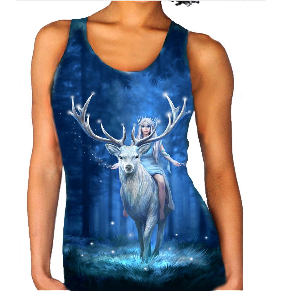 WILD STAR - FANTASY FOREST - Women's Vest Top by Anne Stokes - Wild Star Hearts 