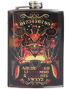Wild Star - FCUK YOUR LIVER OUIJA Stainless Steel 8oz. 240ml Screw Top Hip Flask - Wild Star Hearts 
