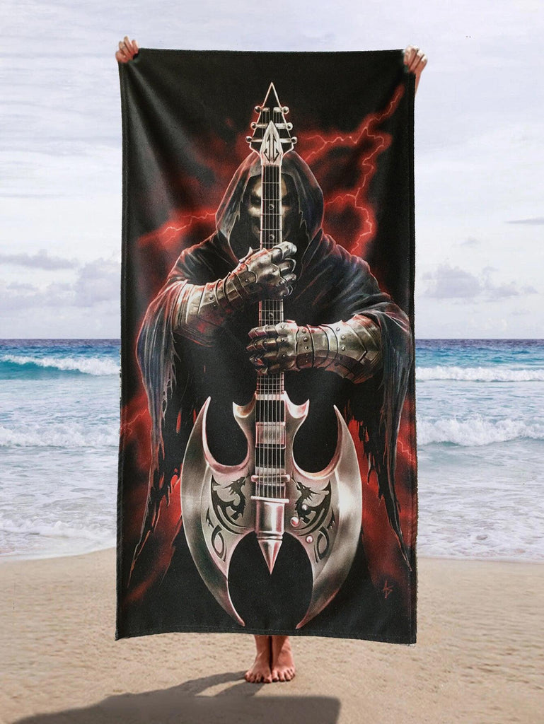 Wild Star Hearts - Rock God - Beach Towel - Anne Stokes Art - Wild Star Hearts 