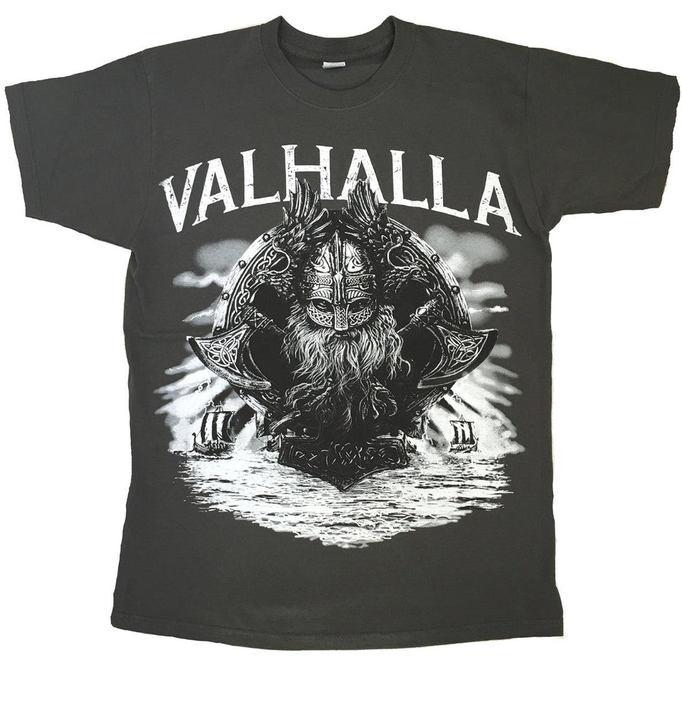 Wild Star Hearts - VIKING THUNDER - Mens Dark Grey T-Shirt - Wild Star Hearts 